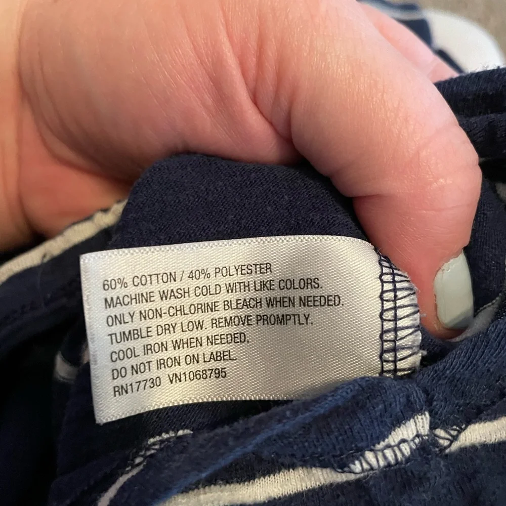Gilligan & O’Malley blue and white striped tee shirt sleep dress XXL